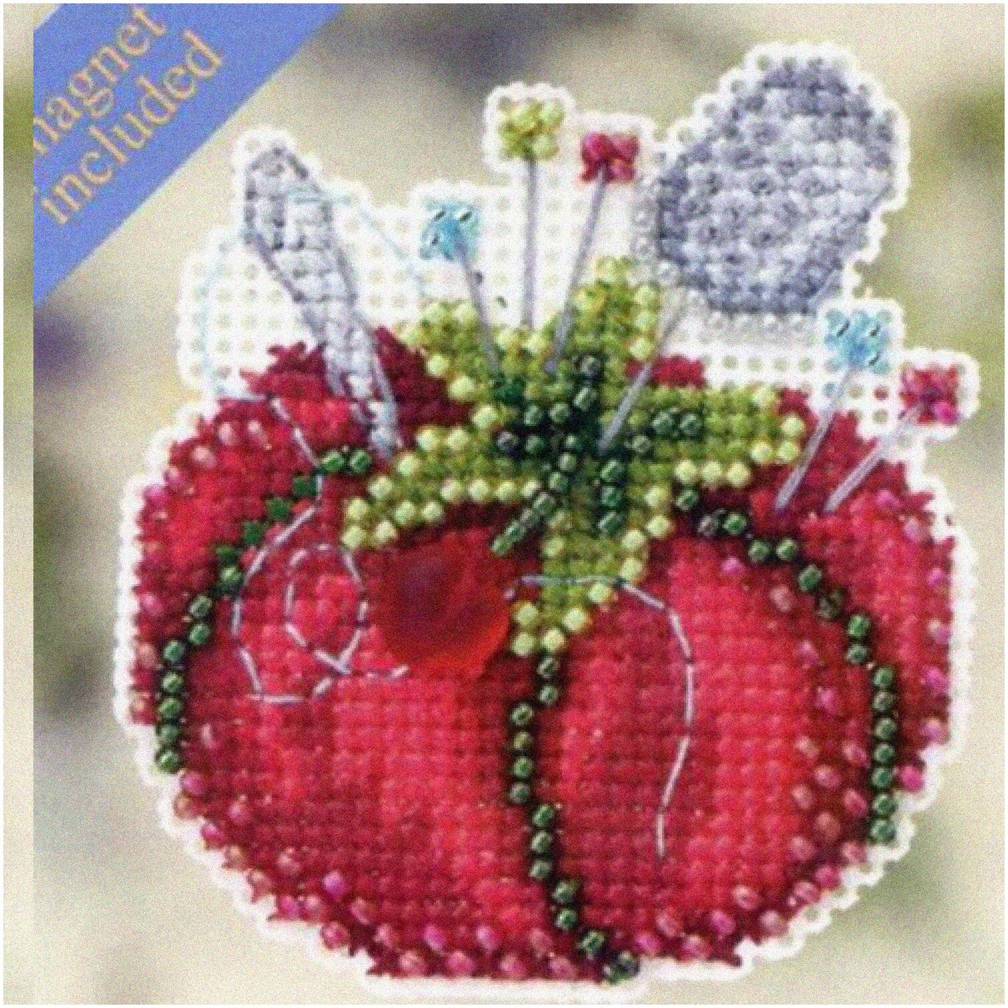 Beaded Tomato Pincushion Cross Stitch Kit for Spring