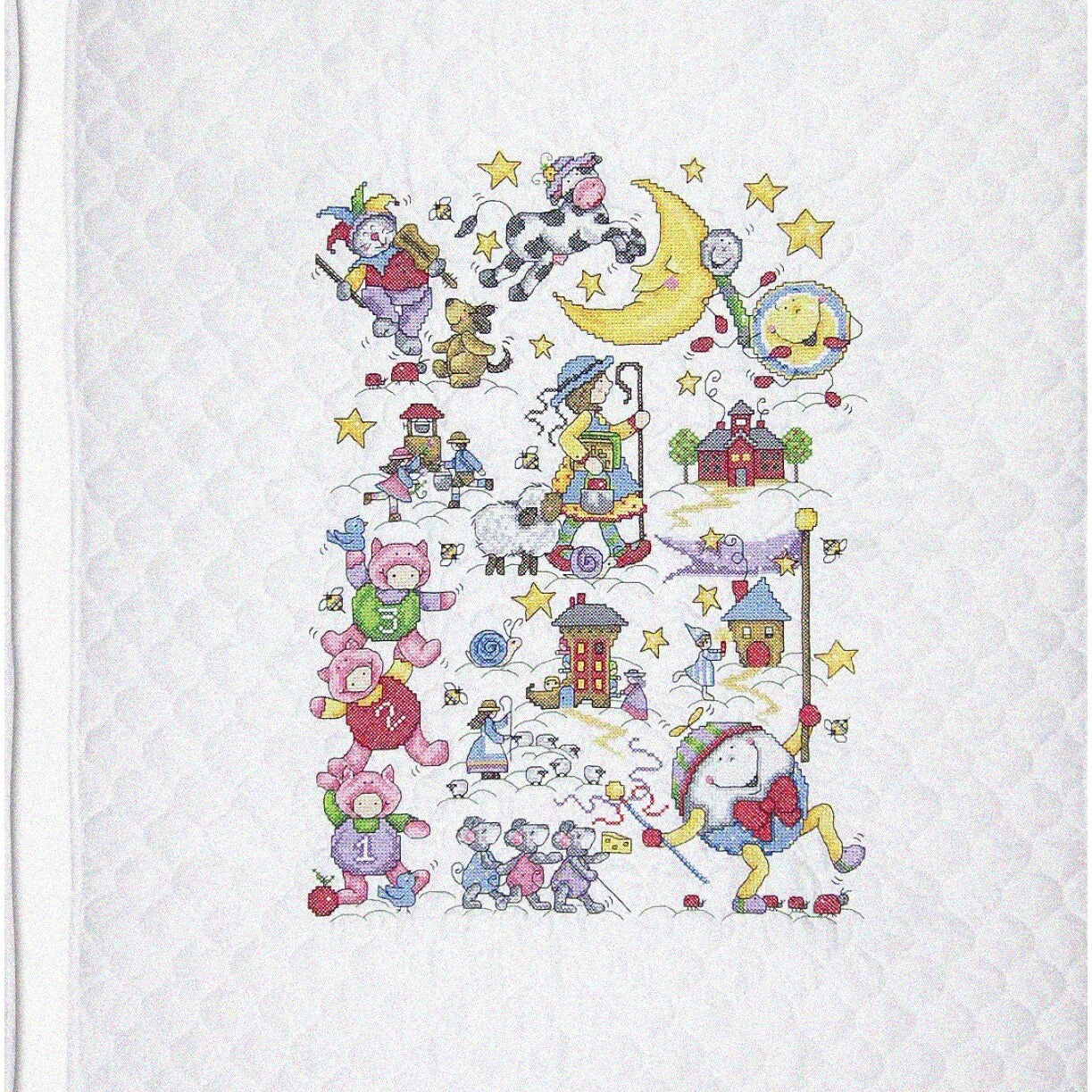 Nursery Rhyme Baby Quilt Cross Stitch Kit for Beginners