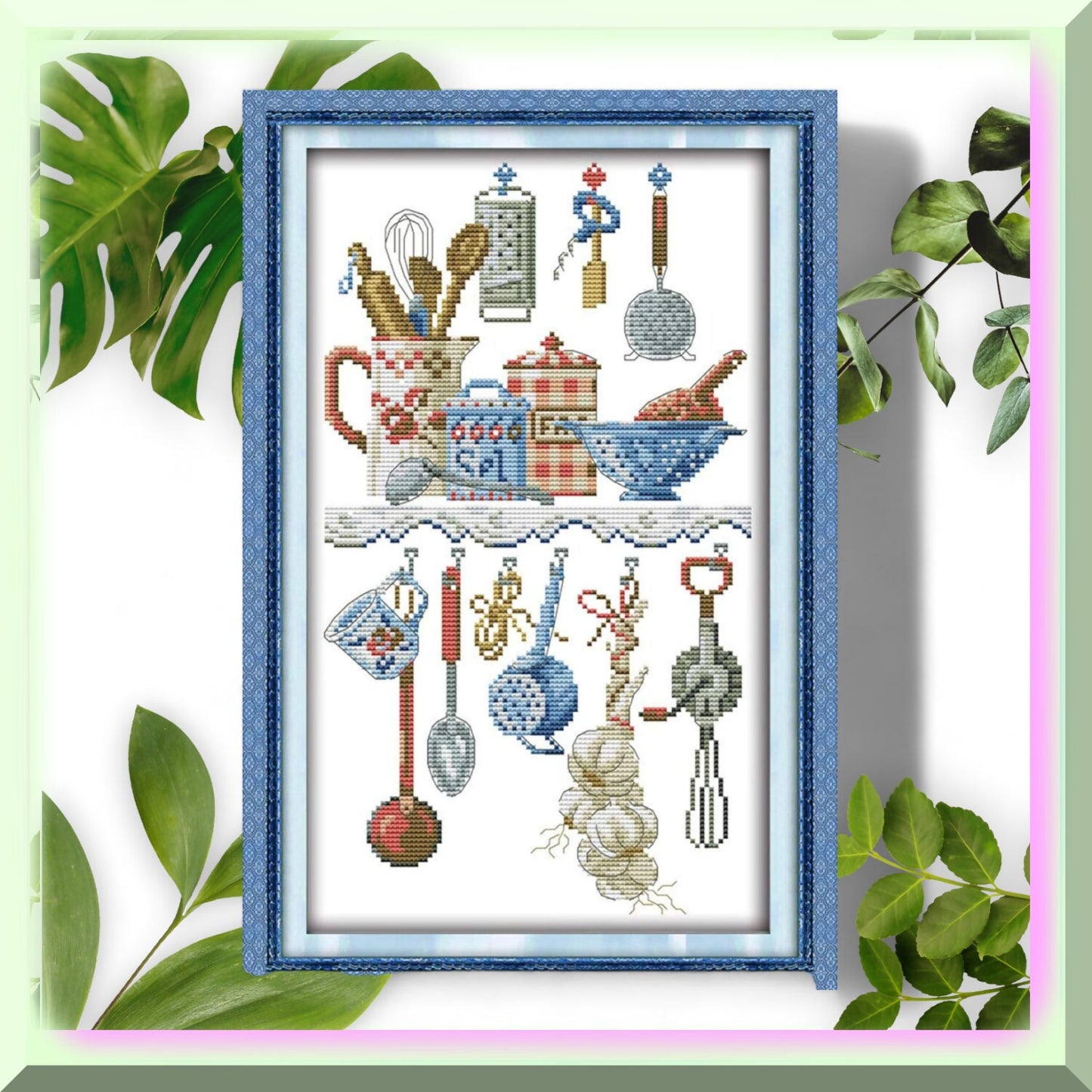 Abstract Cross Stitch Kit for Easy Embroidery Projects