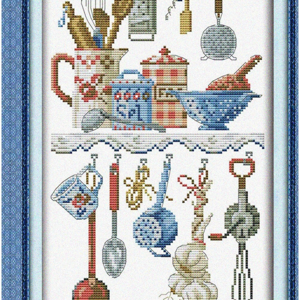 Abstract Cross Stitch Kit for Easy Embroidery Projects
