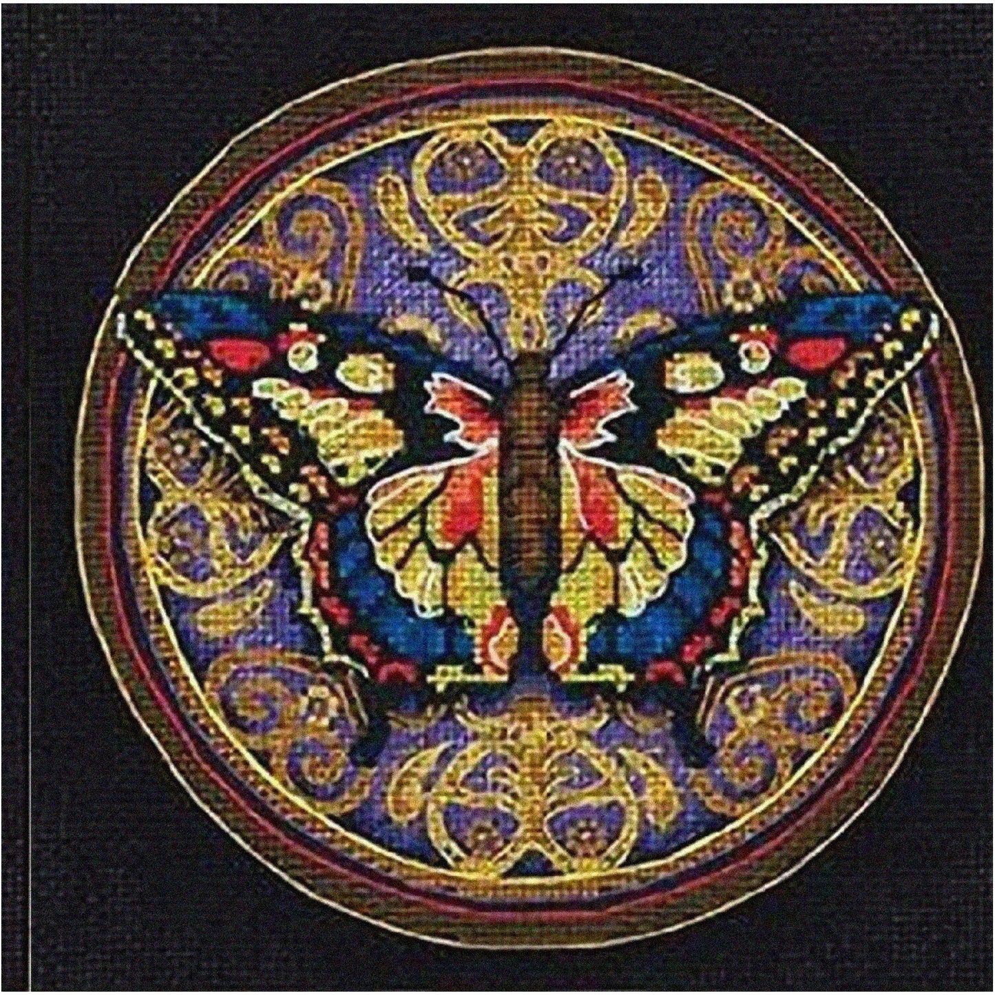 Gold Butterfly Cross Stitch Kit with Thread Sorter