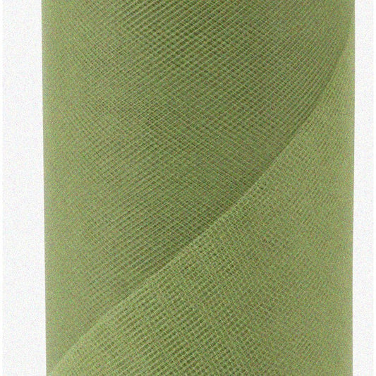 Olive Tulle Fabric Spool 6-Inch x 25-Yard