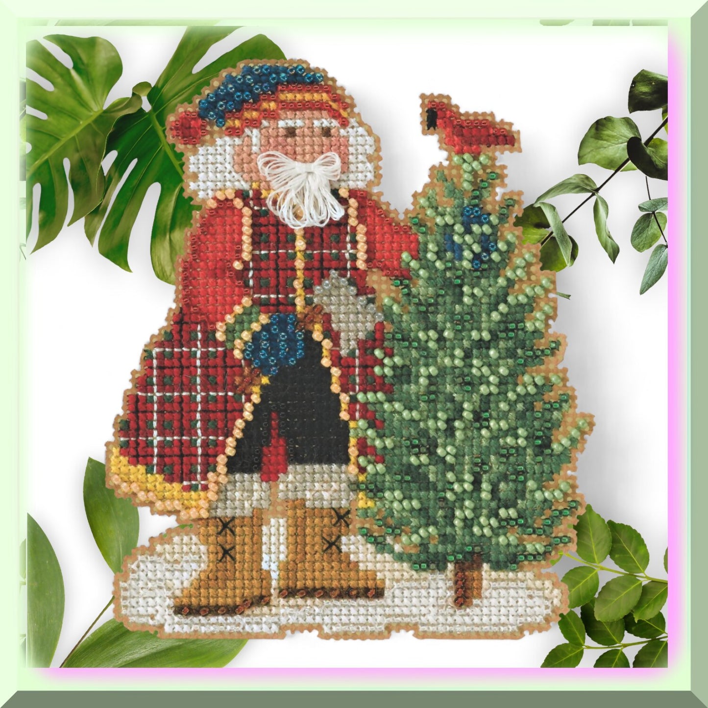 Cross Stitch Ornament Kit for Festive Decor