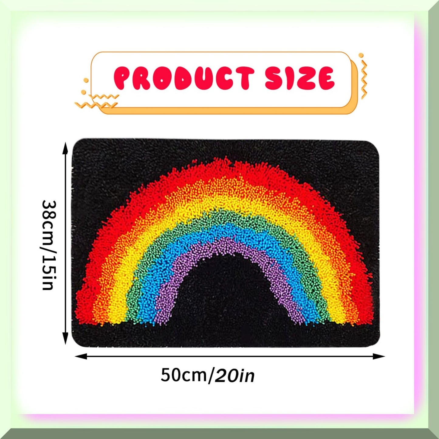 Colorful DIY Latch Hook Rug Kit for Beginners