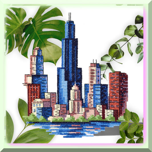 Chicago Cityscape Cross Stitch Kit
