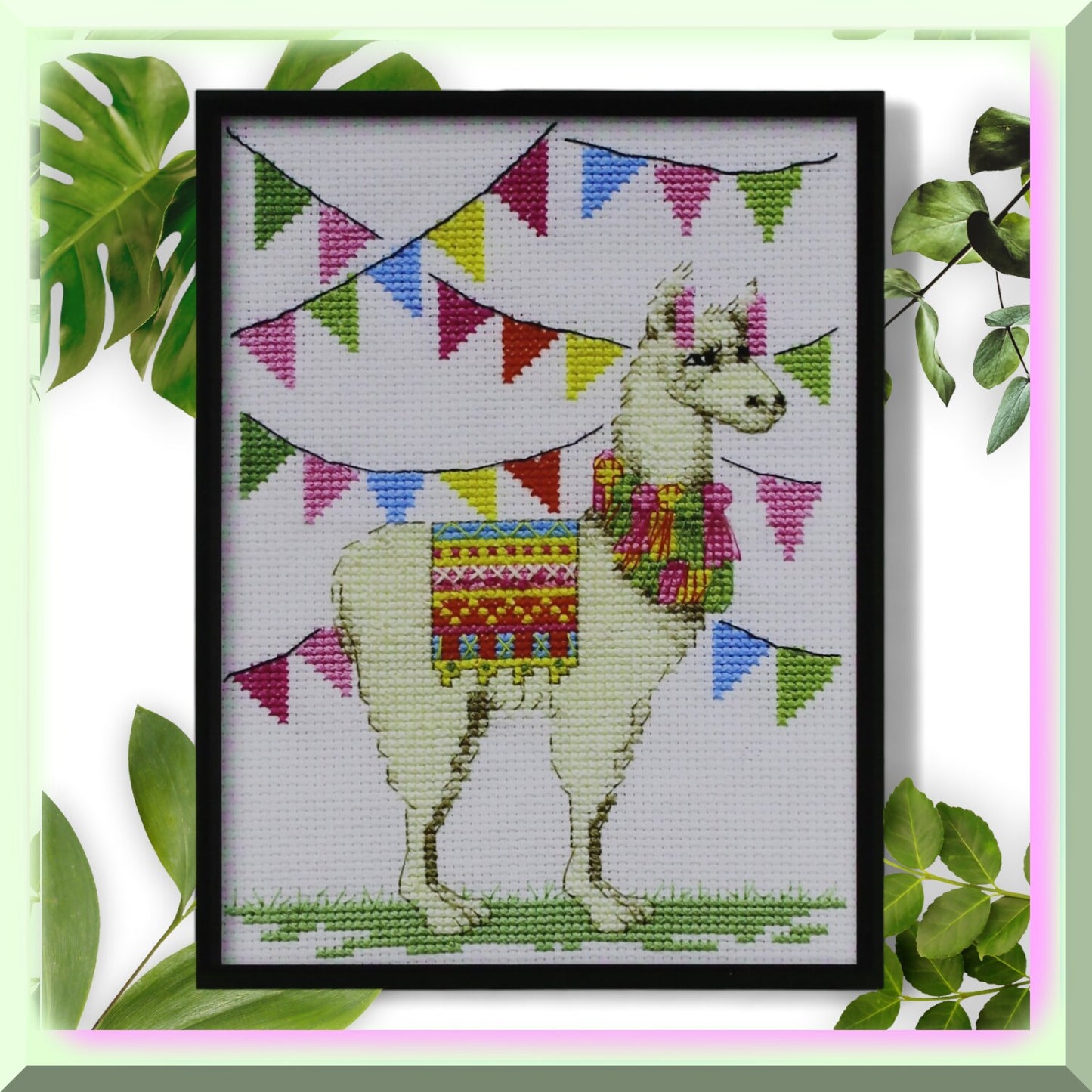 Llama Cross Stitch Kit for Beginners - DIY Embroidery Set
