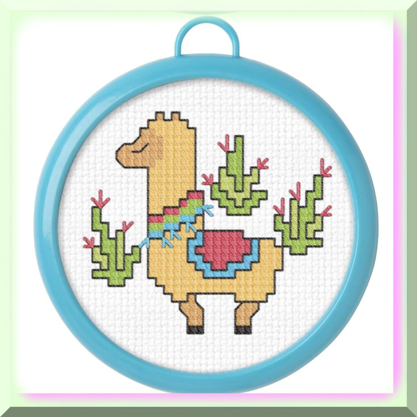 Llama and Cat Cross Stitch Kit Duo for Beginners