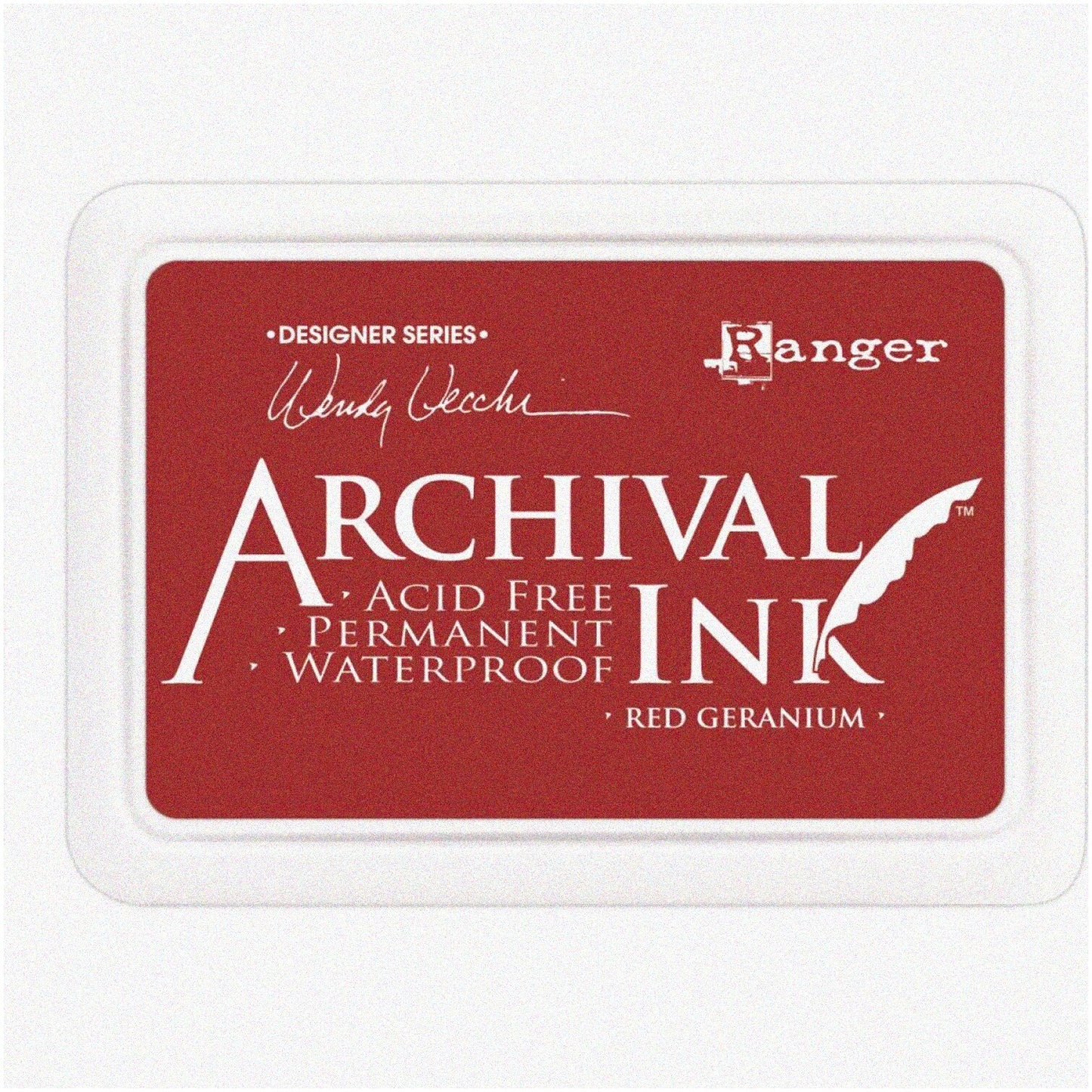 Geranium Glow Archival Ink Pad - Vibrant, Waterproof, Acid-Free