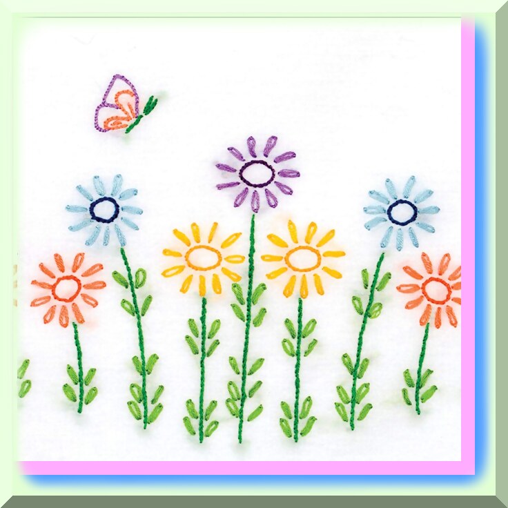 Embroidery Pillowcases with Flower Design