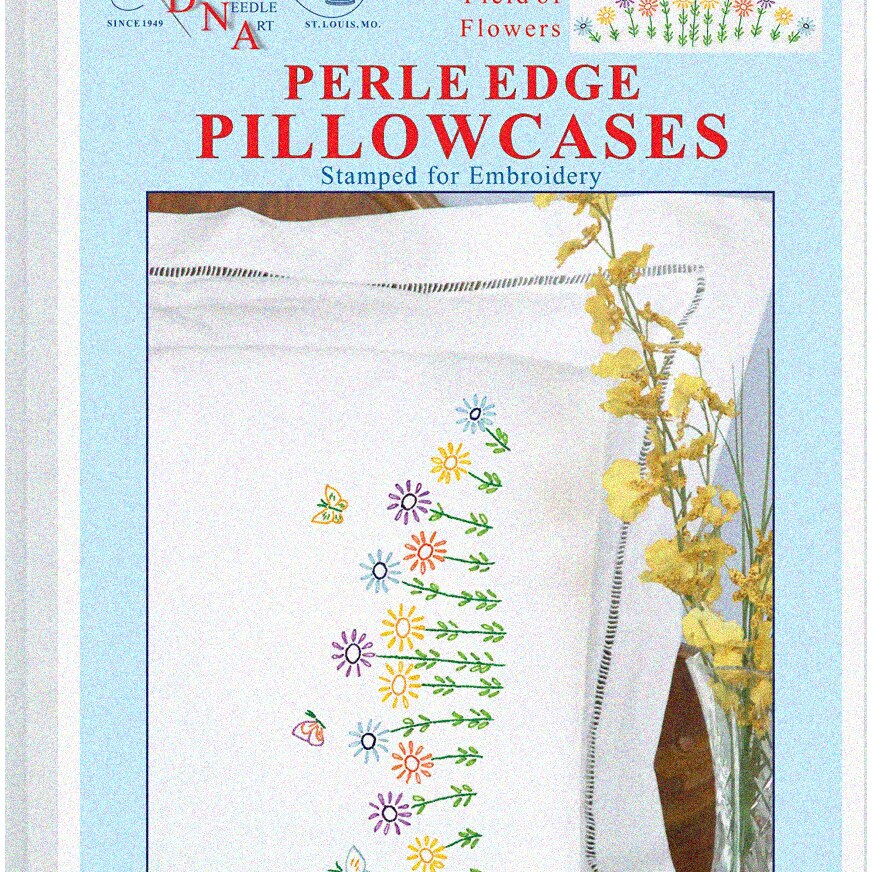 Embroidery Pillowcases with Flower Design