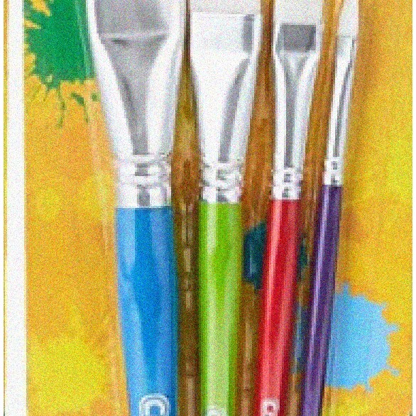 4pc Kids Art Brush Set for Acrylic & Water-Based Paint