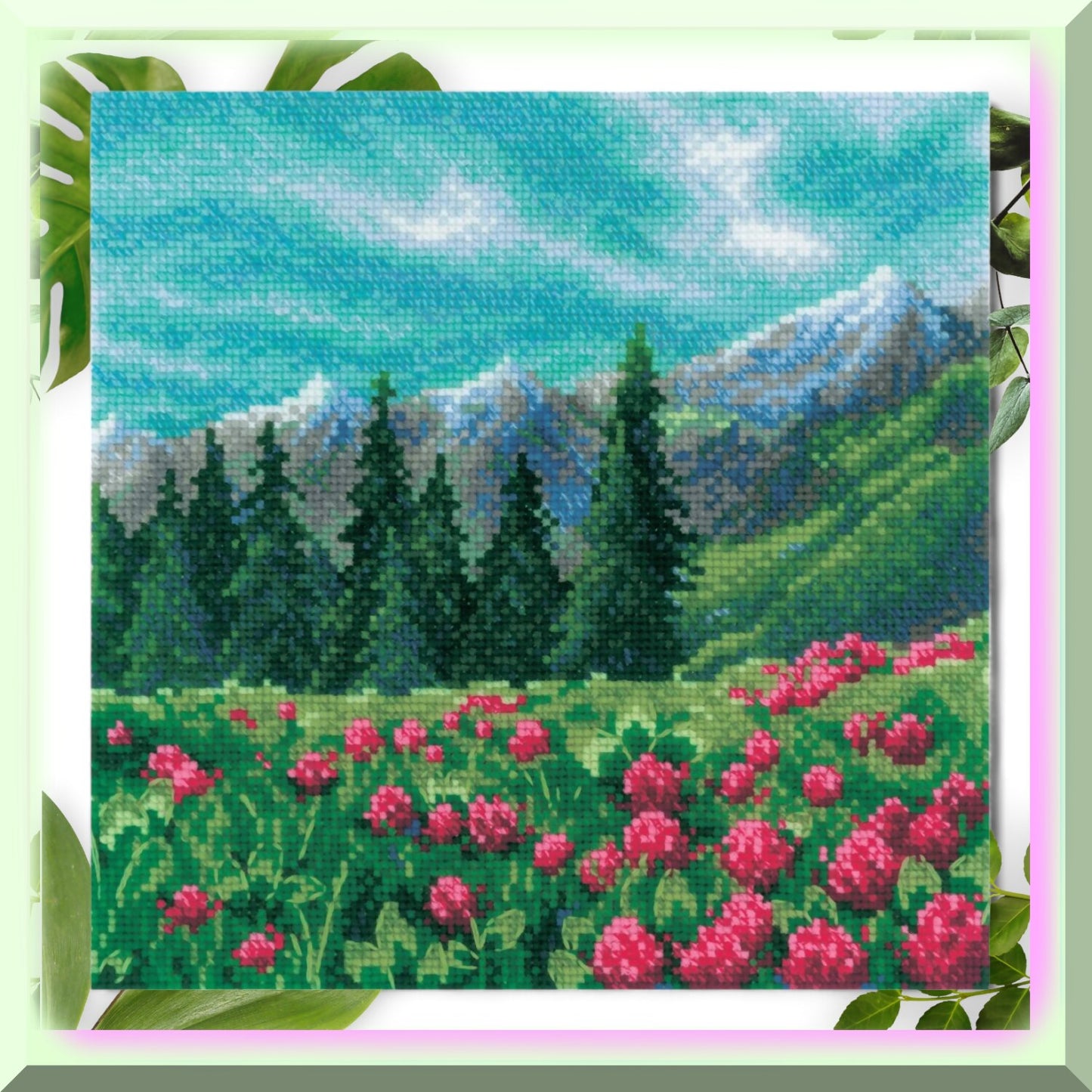 Cross Stitch Kit with Vibrant Threads and Quality Fabric