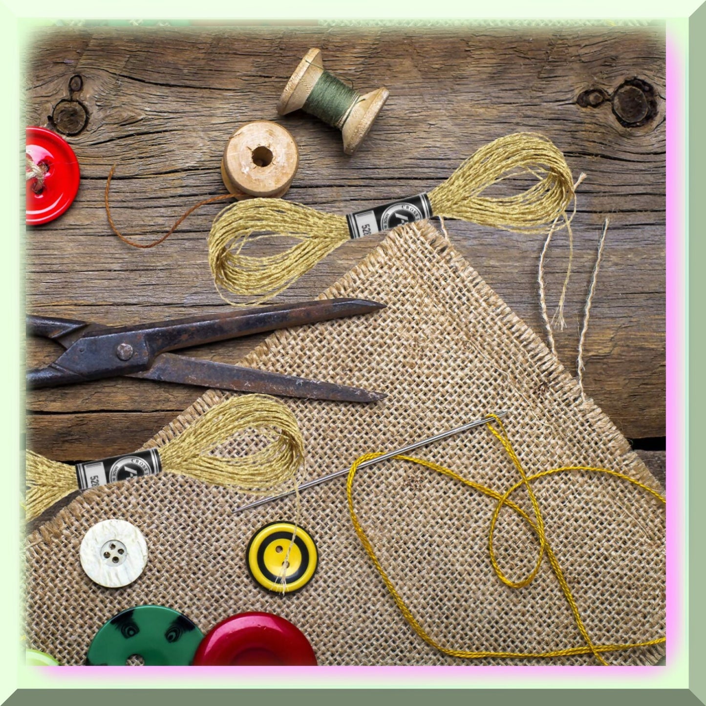 Golden Metallic Embroidery Floss Set for Sewing and Crafts