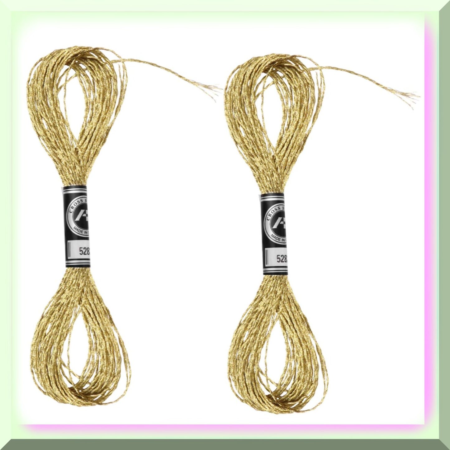Golden Metallic Embroidery Floss Set for Sewing and Crafts
