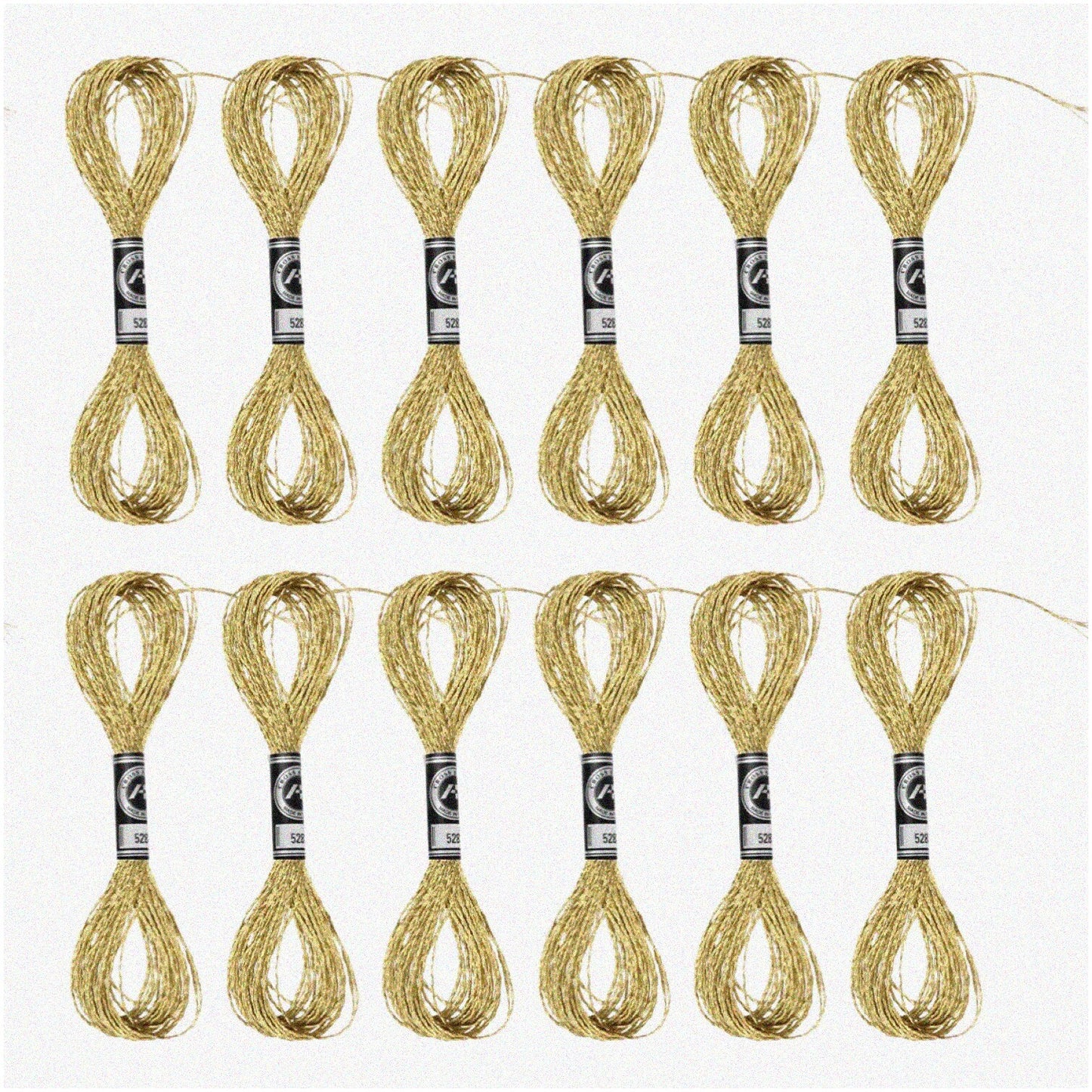 Golden Metallic Embroidery Floss Set for Sewing and Crafts