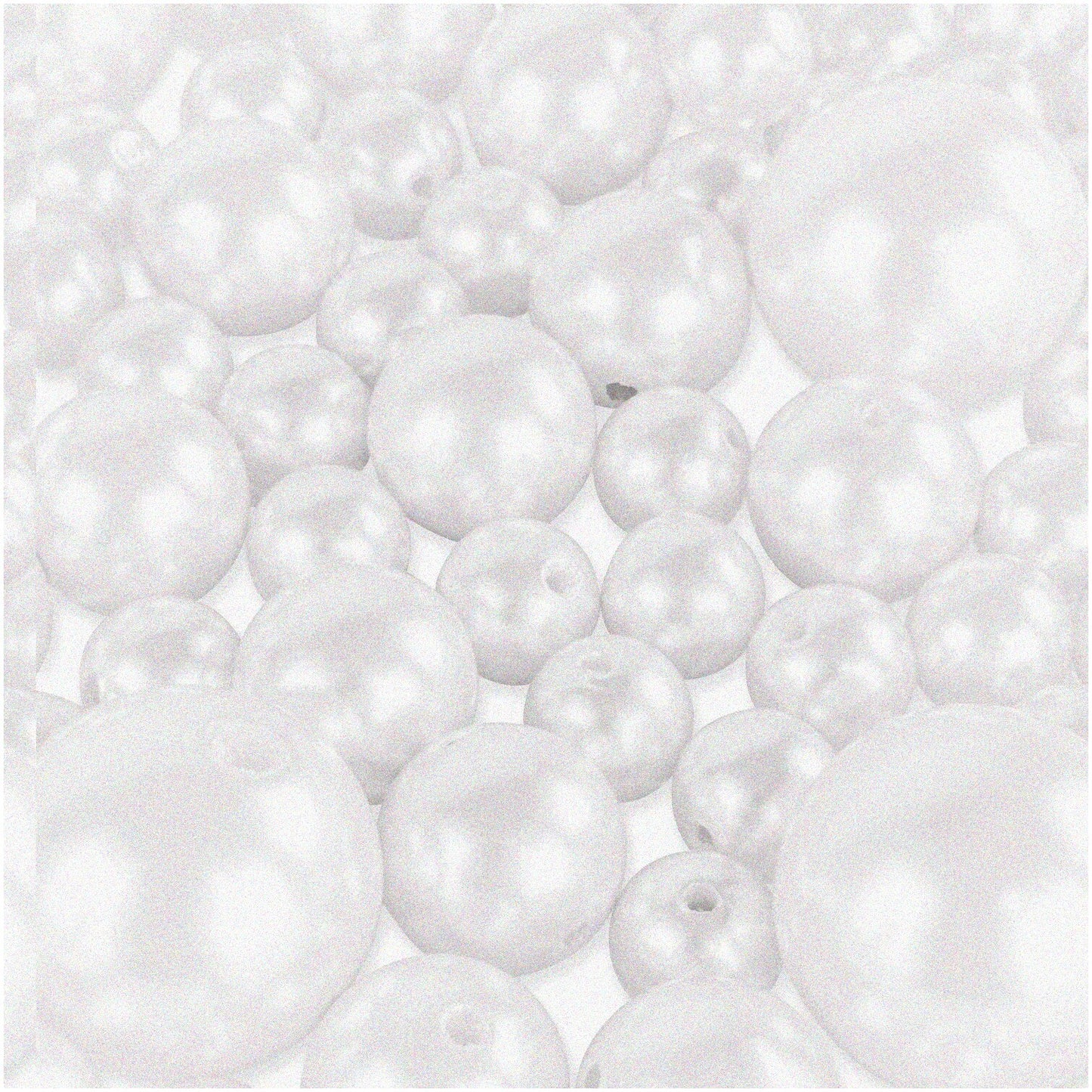 Pearl Beads 8oz Pack White 70 Pieces