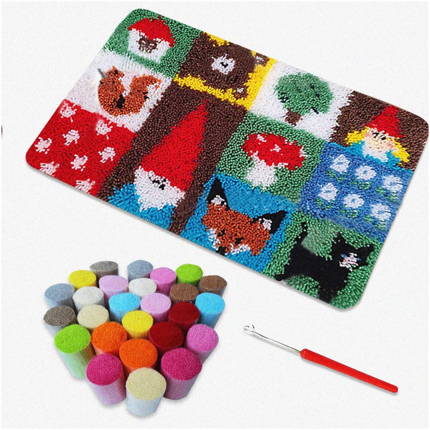 DIY Animal-Inspired Latch Hook Rug Kits for Beginners