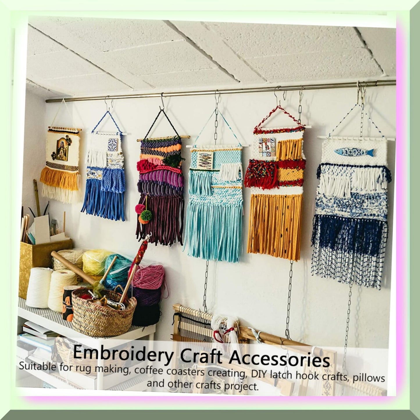 DIY Tapestry and Rug Weaving Mesh Canvas for Crafts