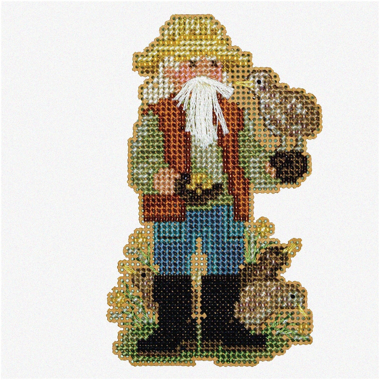 Kiwi Cross Stitch Ornament Kit for Beginners