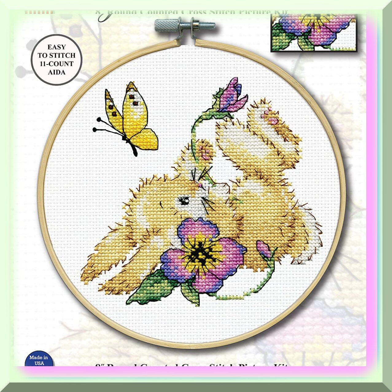 Whimsical Bunny Cross Stitch Kit for Beginners