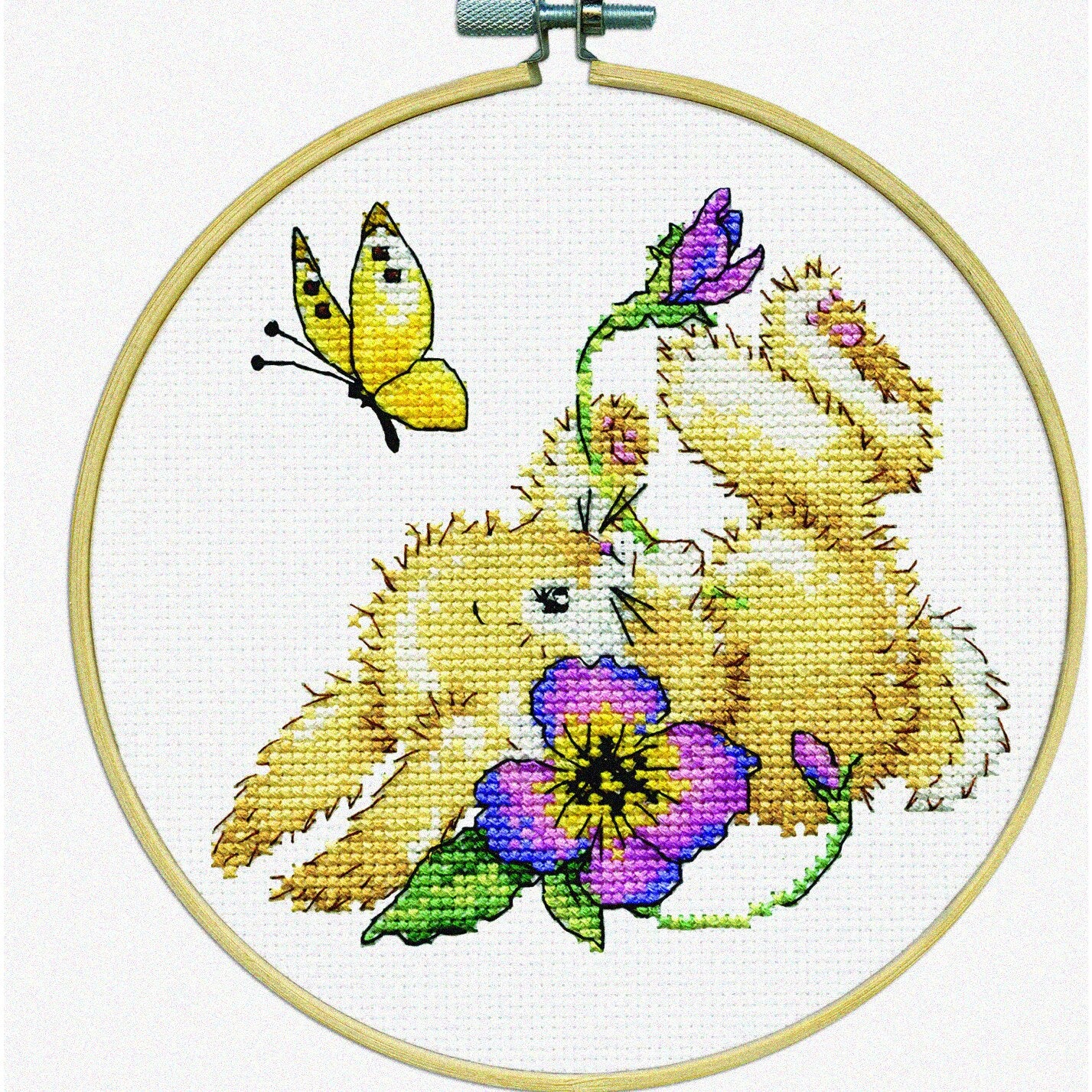 Whimsical Bunny Cross Stitch Kit for Beginners