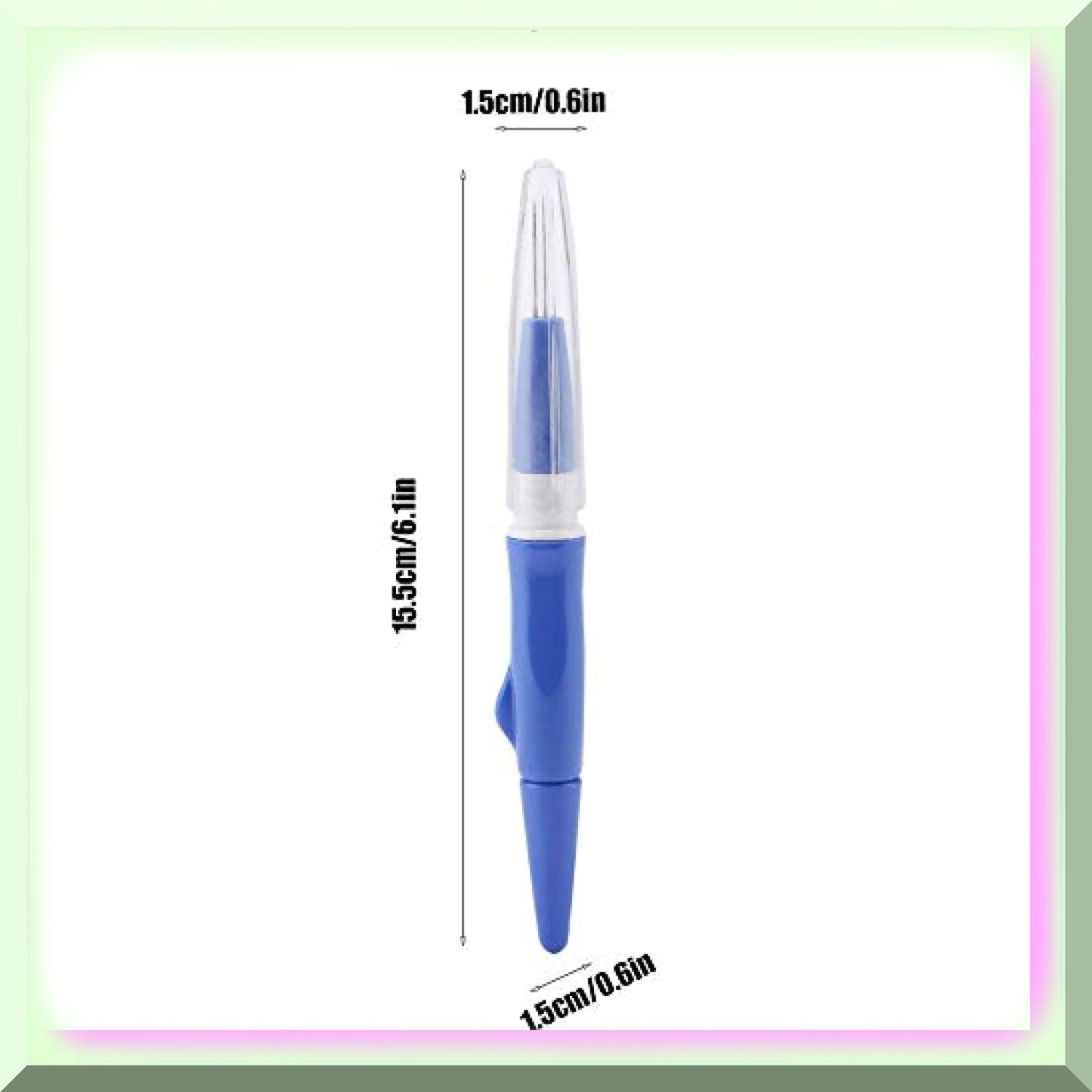 Blue Punch Needle Felting Pen for DIY Embroidery and Crafting