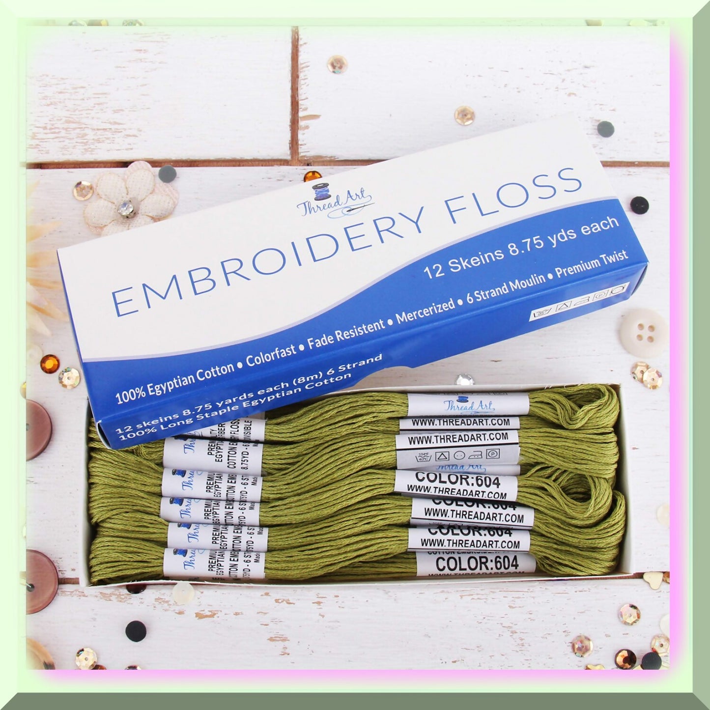 Vibrant Egyptian Cotton Embroidery Floss for Hand Stitching
