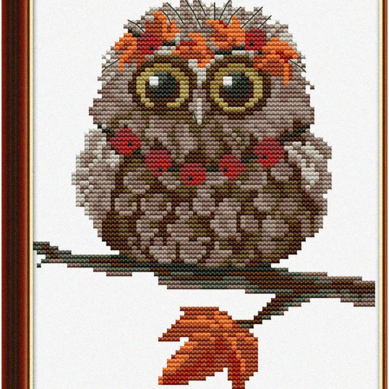 Stamped embroidery kit for beginners with pre-printed fabric