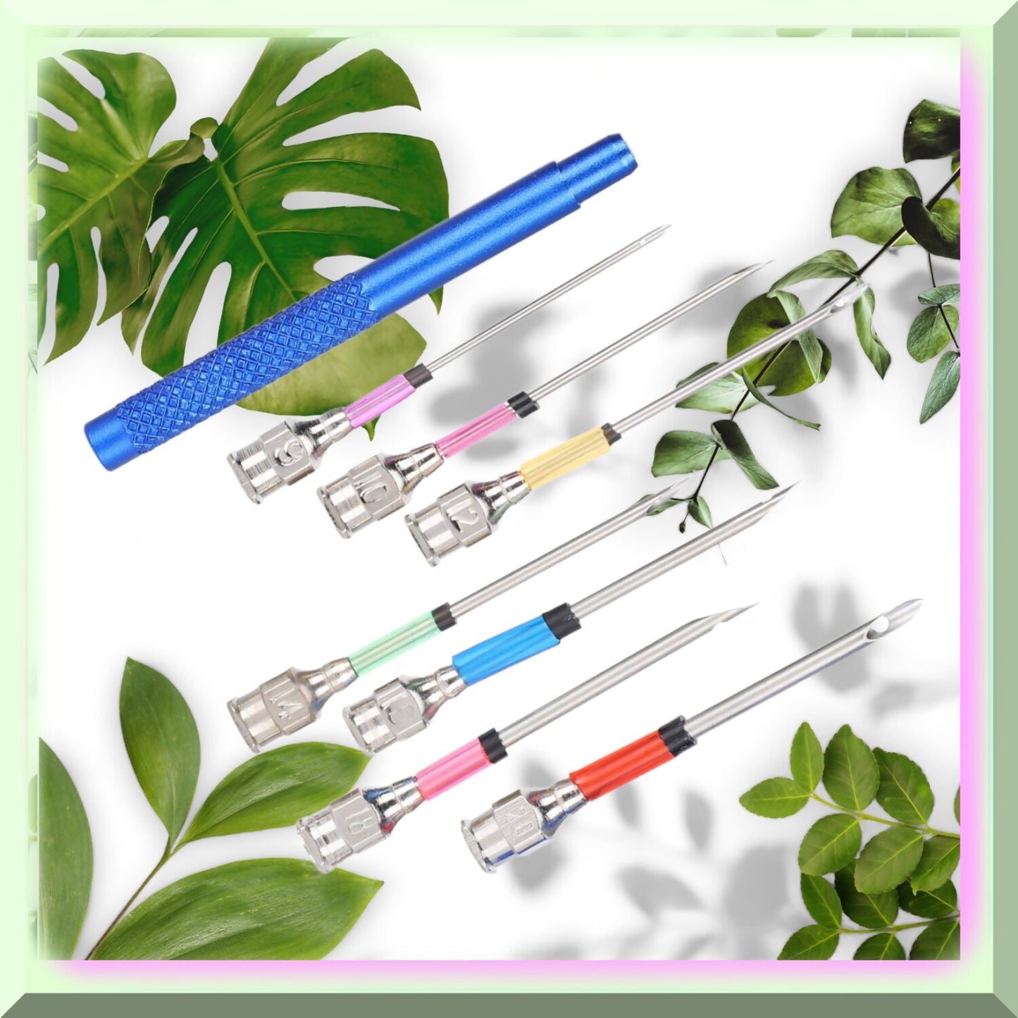 7-Piece Fine Firm Punch Needle Set for Embroidery and Crafting