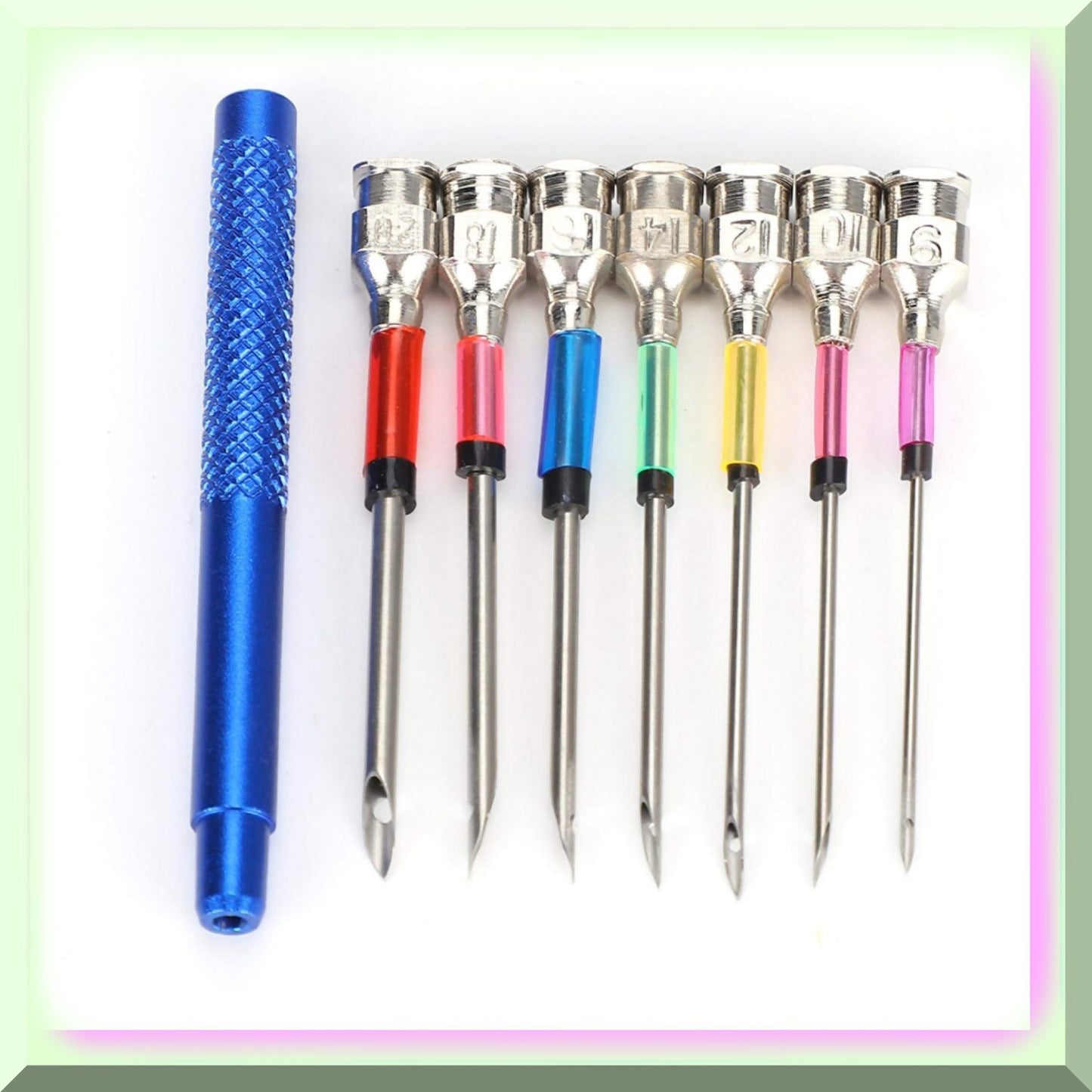 7-Piece Fine Firm Punch Needle Set for Embroidery and Crafting