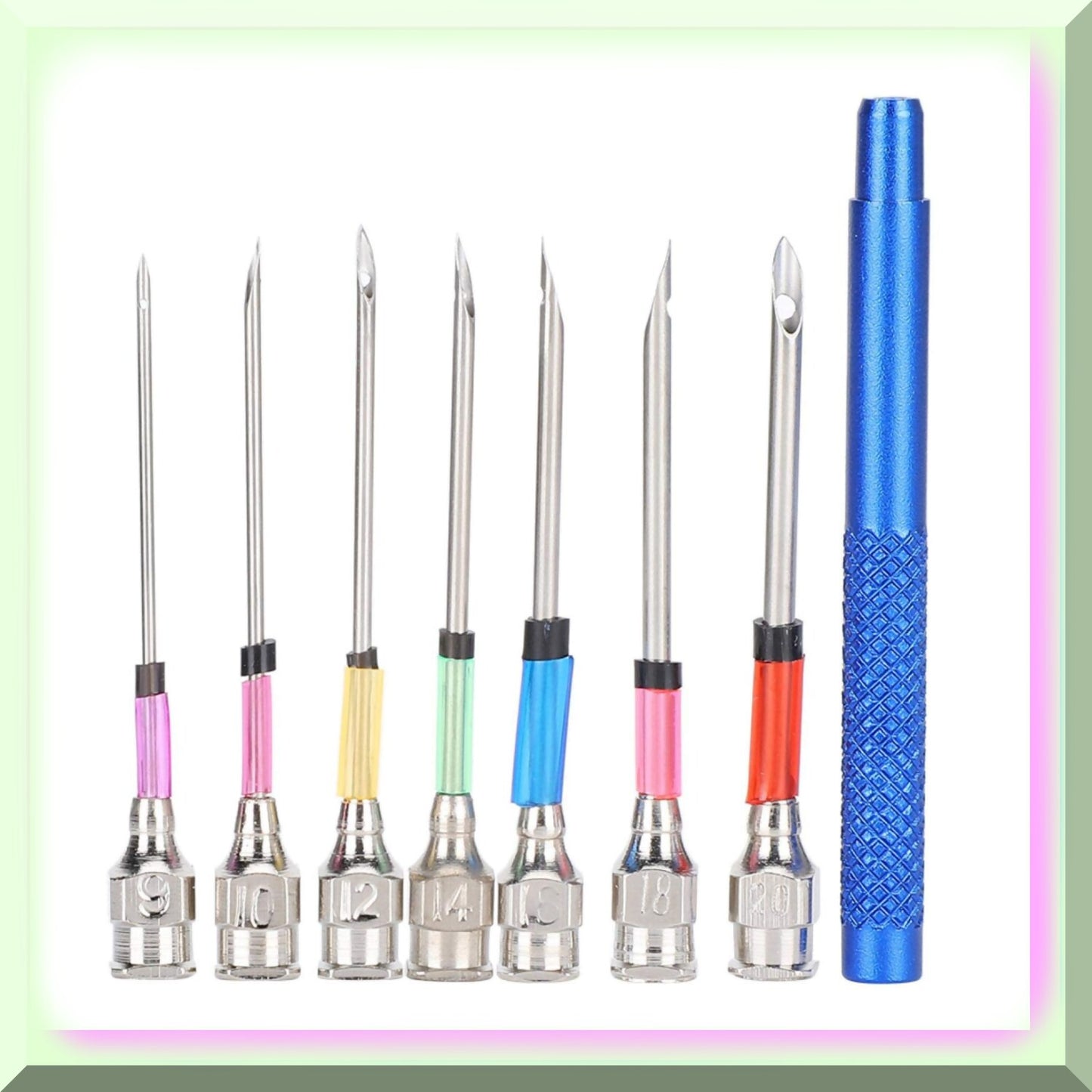 7-Piece Fine Firm Punch Needle Set for Embroidery and Crafting