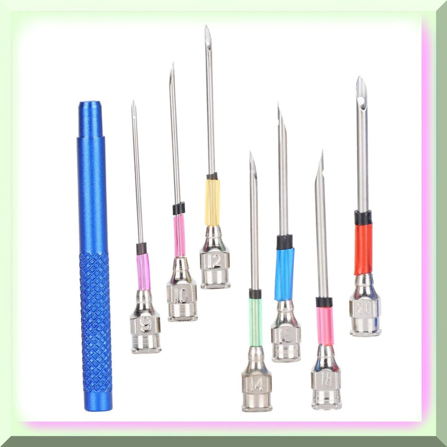 7-Piece Fine Firm Punch Needle Set for Embroidery and Crafting