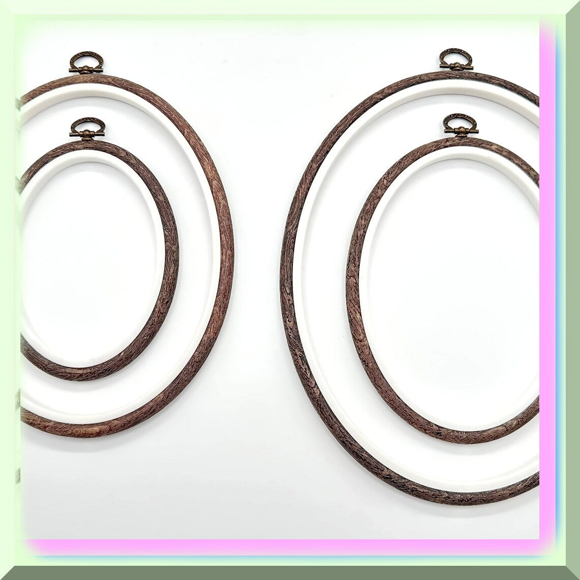 Wooden Stitch Frame Collection: 5-Piece Embroidery Hoop Set