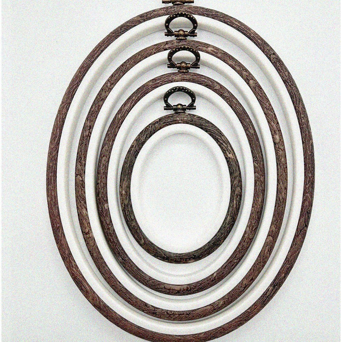 Wooden Stitch Frame Collection: 5-Piece Embroidery Hoop Set
