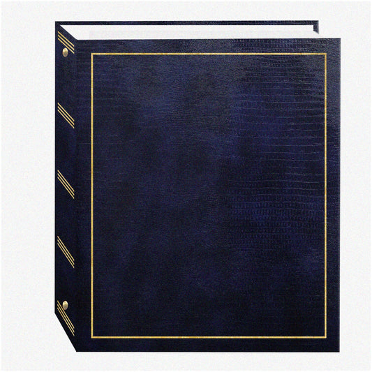 Magnetic Navy Blue Self-Stick 3-Ring Album 100 Pages