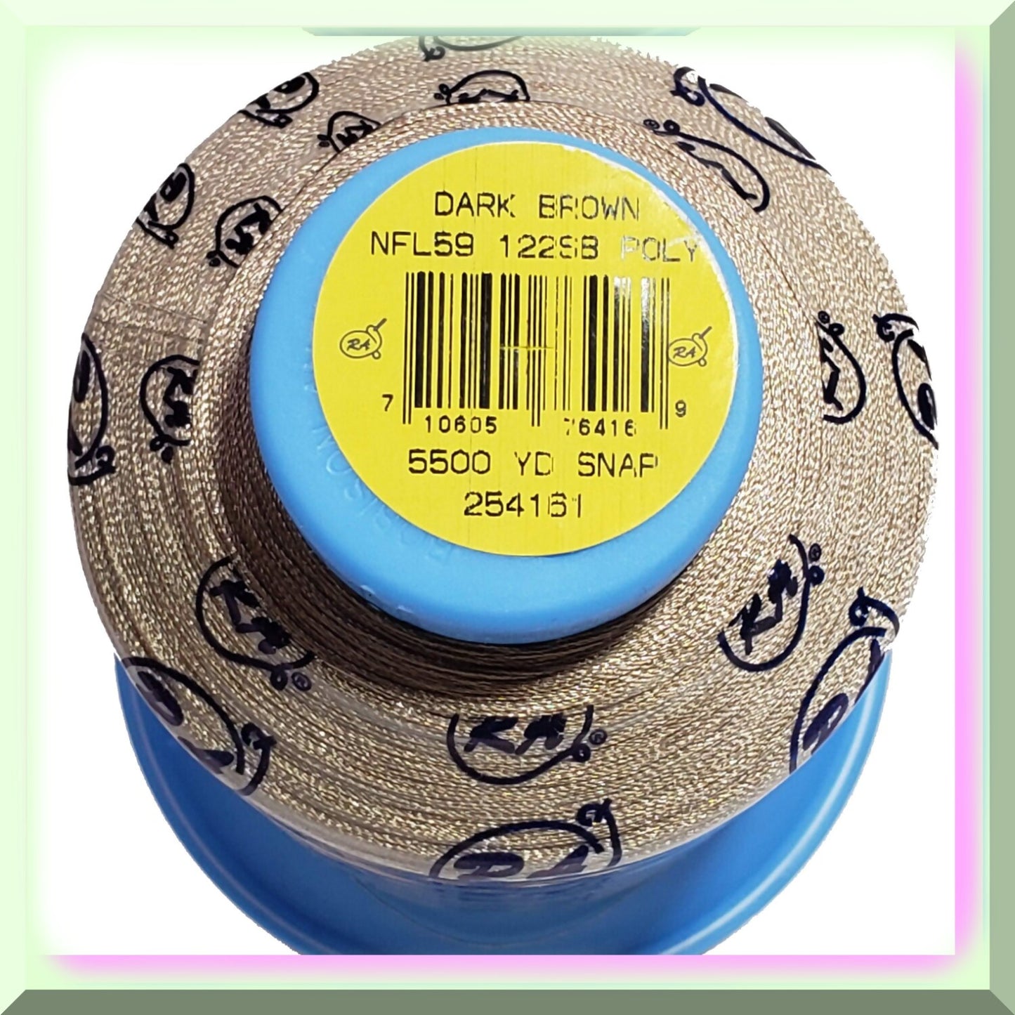 Super Bright Dark Brown Polyester Embroidery Thread 40wt 5500 Yards