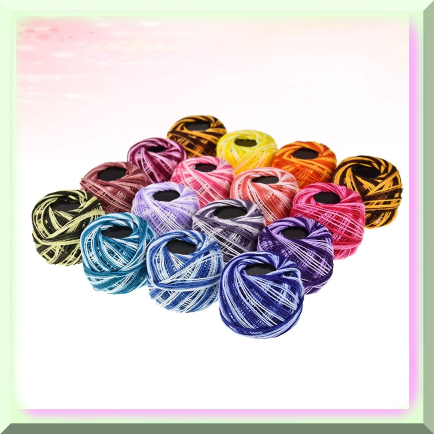 Vibrant Rainbow Embroidery Thread Set for Crafts