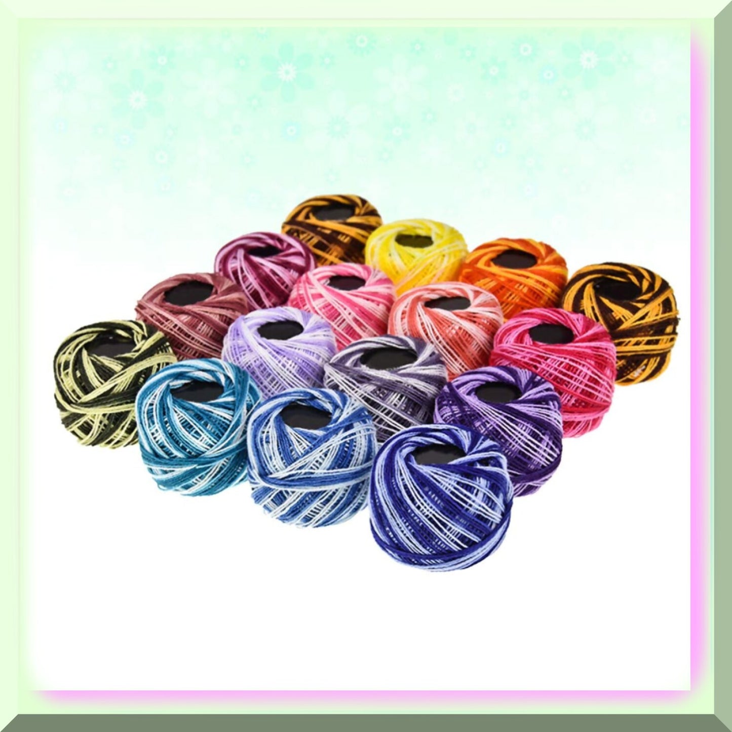 Vibrant Rainbow Embroidery Thread Set for Crafts