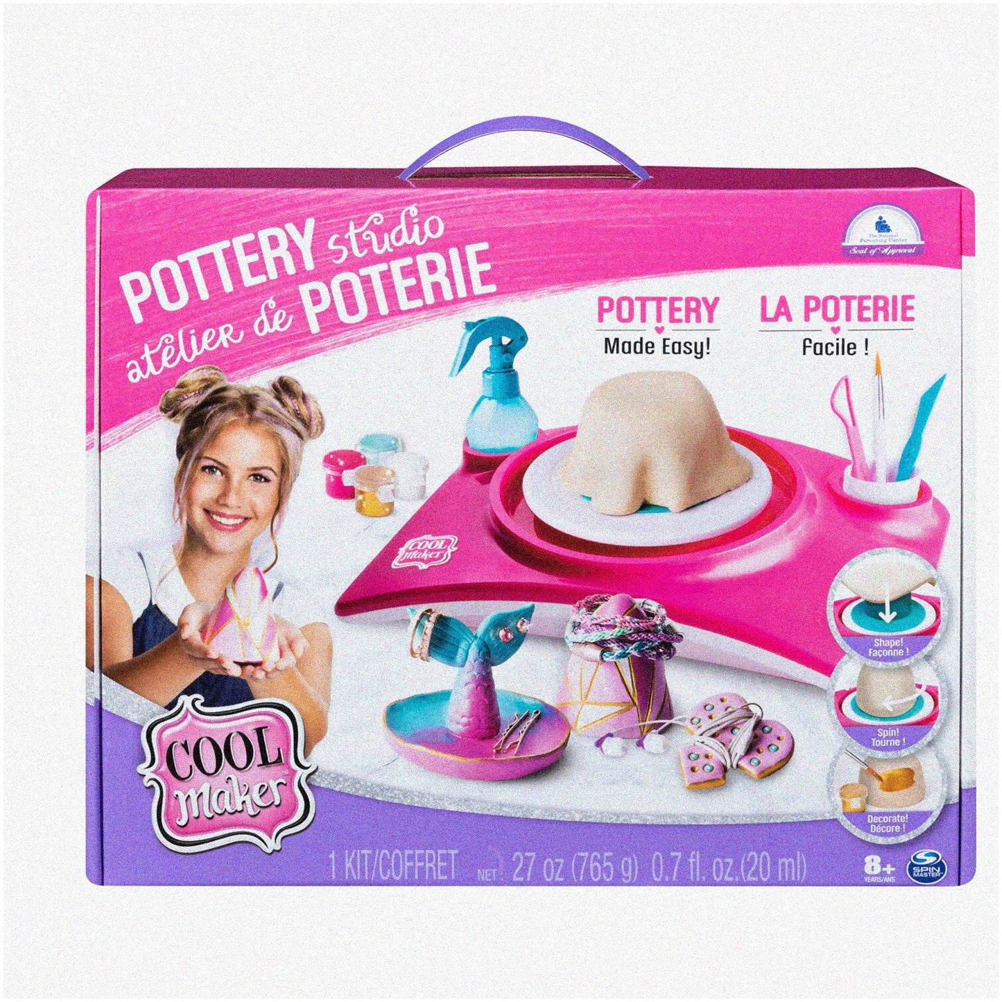 ClayCraft Kids Pottery Studio & Wheel Kit