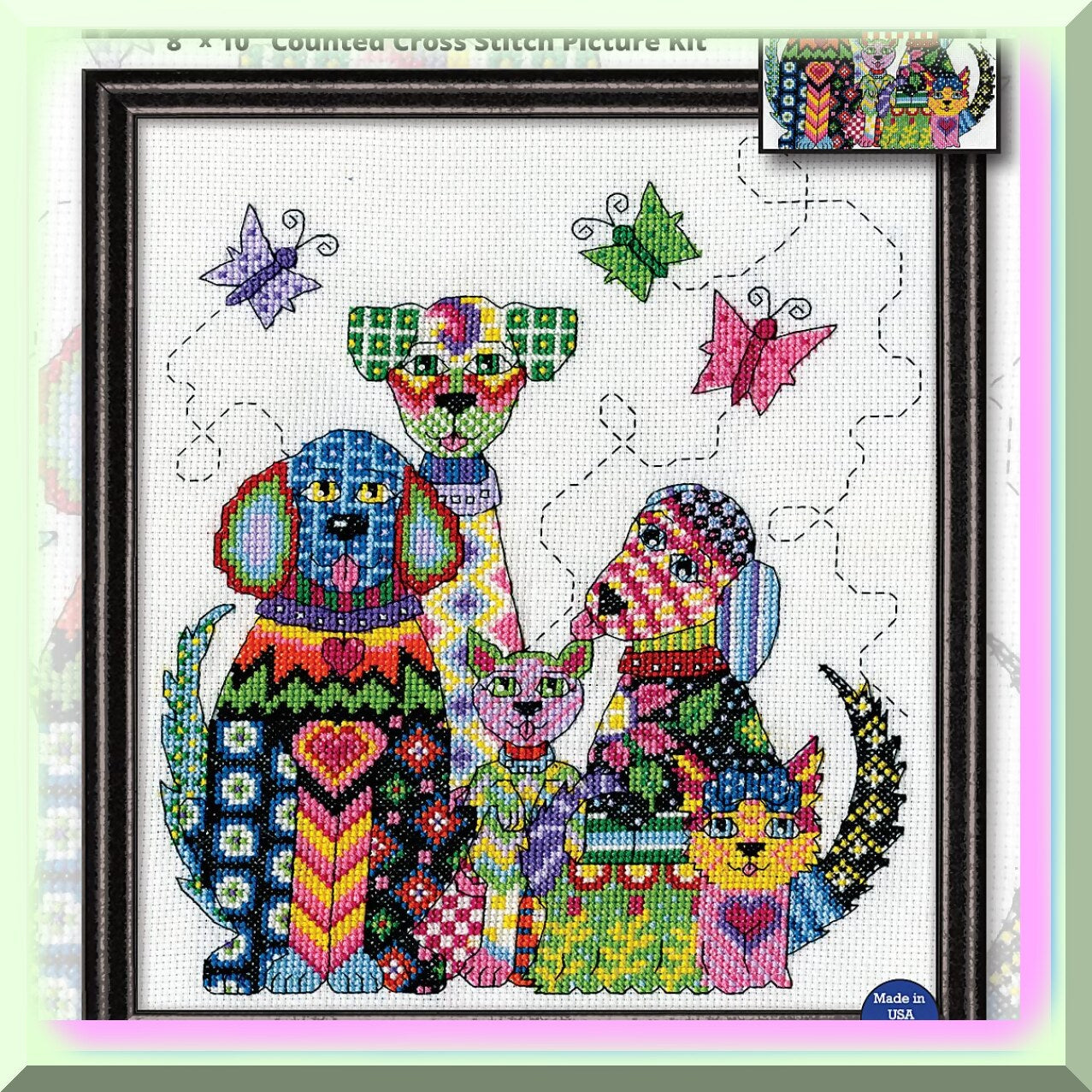 Dog Cross Stitch Kit for Creating Adorable Designs