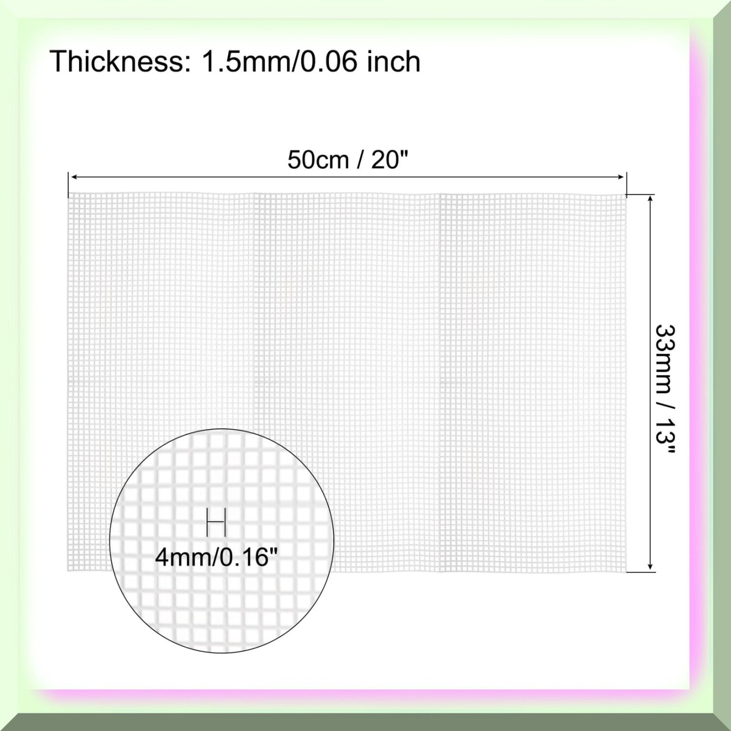 White Canvas Mesh for Needlepoint and Crafts - Pack of 2