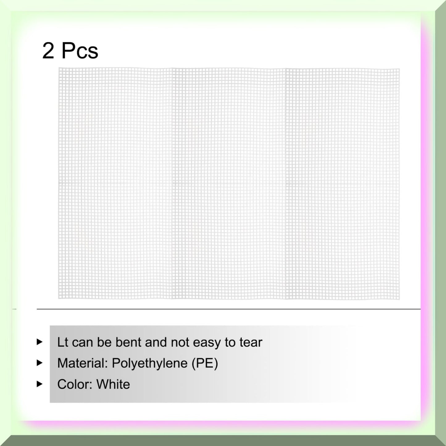 White Canvas Mesh for Needlepoint and Crafts - Pack of 2