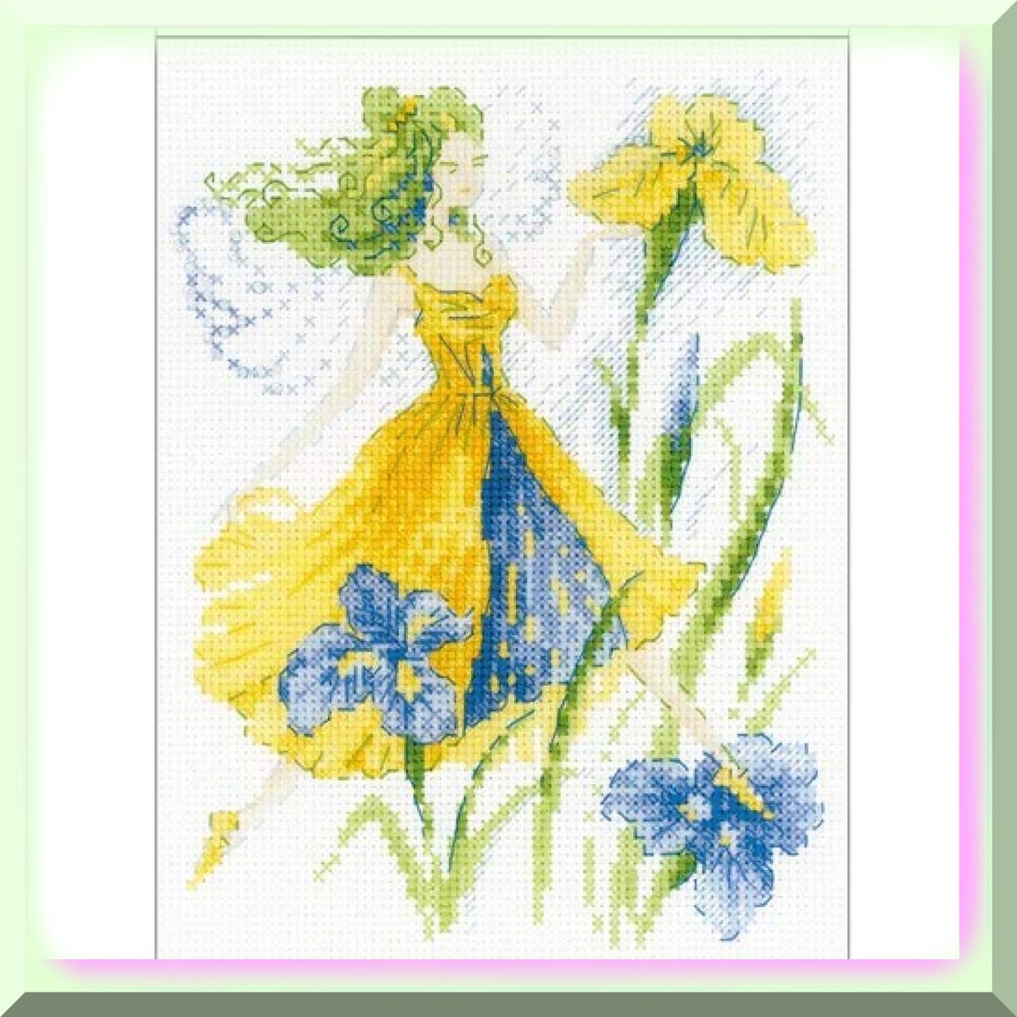 Fairy Cross Stitch Kit 6x8 Inches for Arts and Crafts