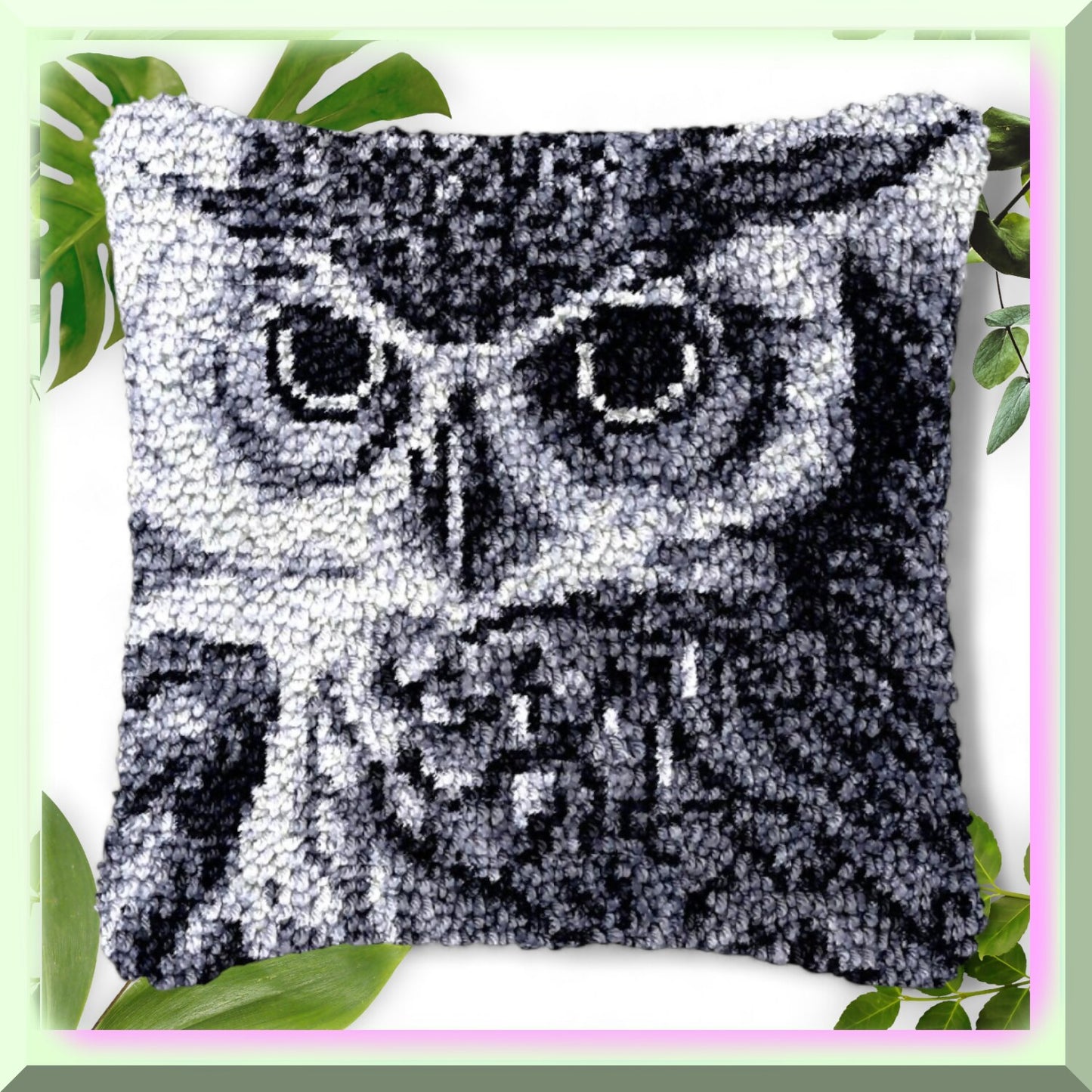 DIY Latch Hook Pillow Kit for Crafting Enthusiasts