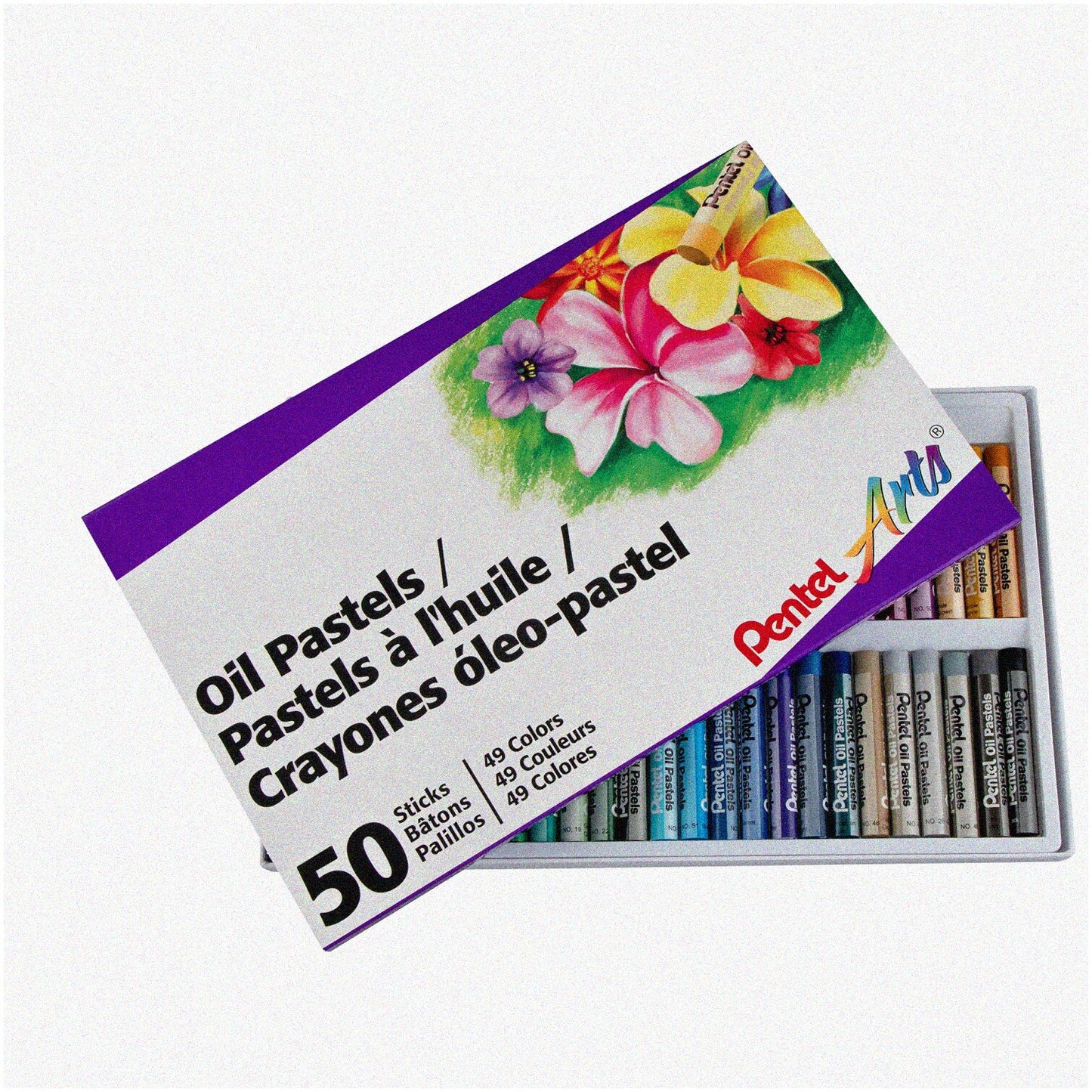 50 Assorted Pastels Set for Art and Drawing