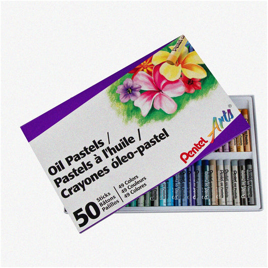 50 Assorted Pastels Set for Art and Drawing