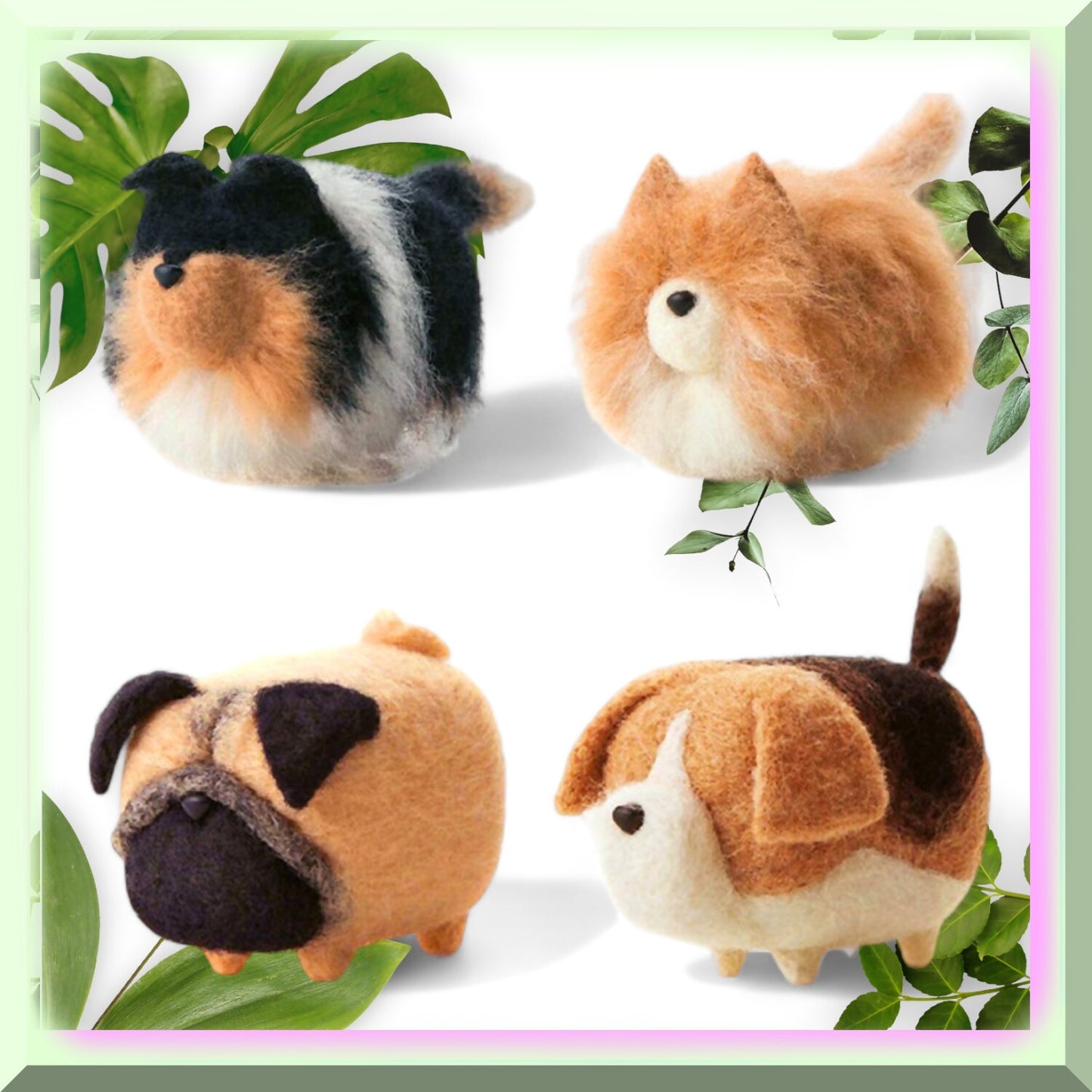 Needle Felting Kit for Beginners with Dog Face Designs