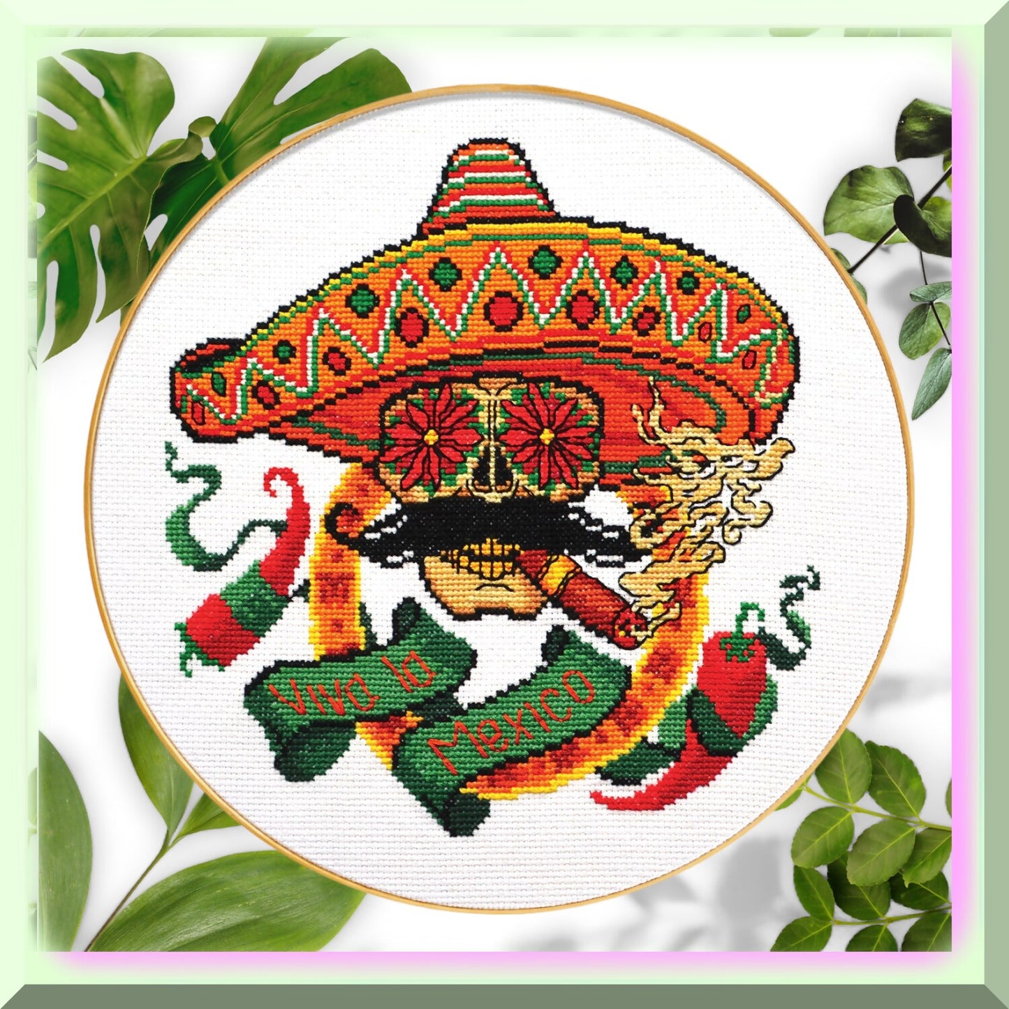 Viva la Mexico Day of the Dead Cross Stitch Kit