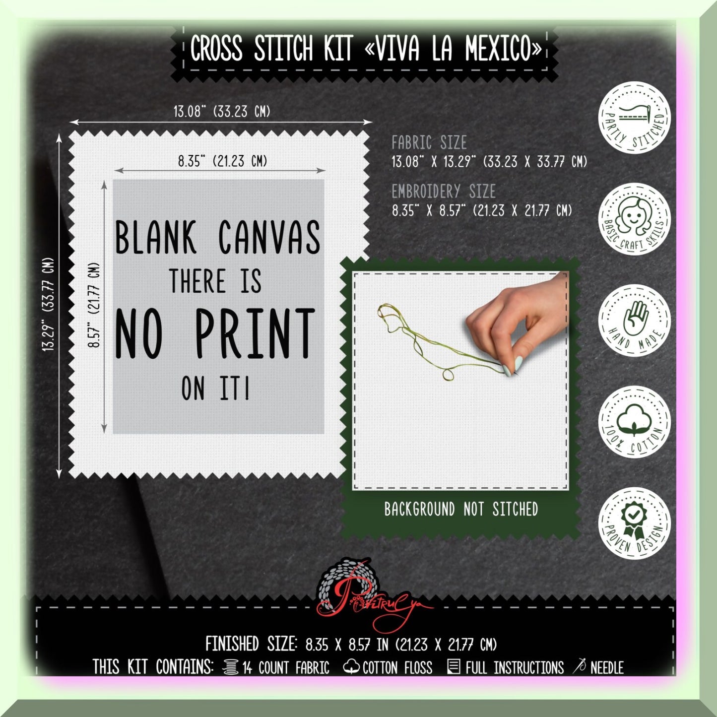 Viva la Mexico Day of the Dead Cross Stitch Kit