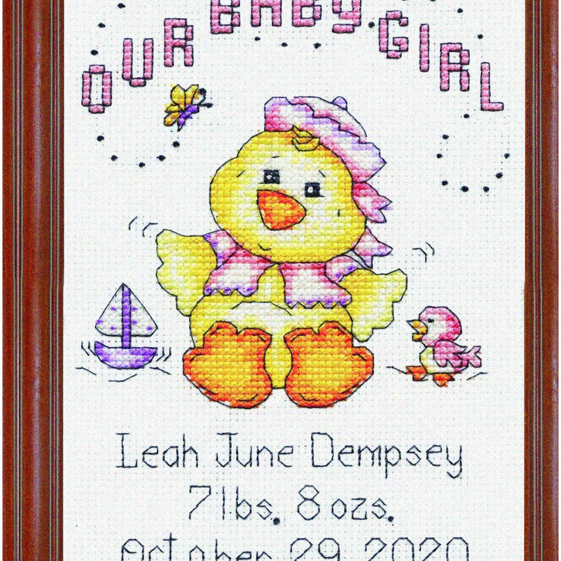 Petite Pals Cross Stitch Kit Girl Chick Design